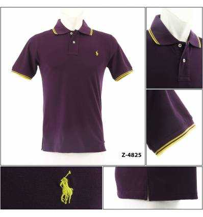 Kaos Kerah Cowok Lengan Pendek Ungu Polo Country M