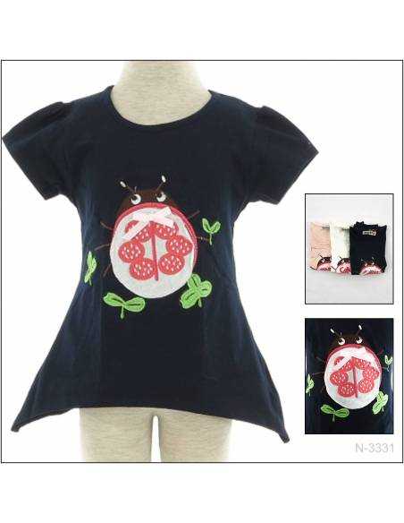 Kaos Oblong Anak Cewek Lengan Pendek Geenee 1-3