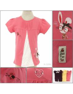 T-shirt/Kaos Oblong Anak Cewek Lengan Pendek Geenee 4-6