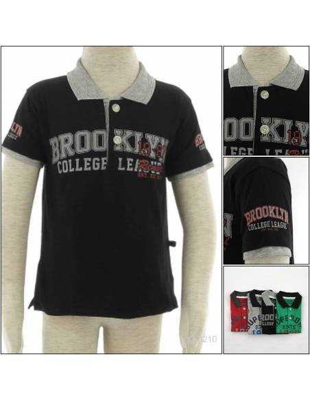 Kaos Kerah Anak Cowok Lengan Pendek Remval 4-8