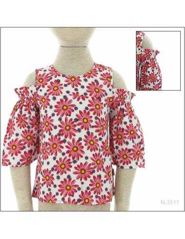 T-shirt/Atasan Anak Cewek Lengan 3/4 Sabrina...