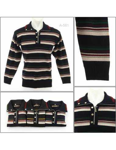 Jaket/Sweater Rajut Kerah Cowok/Cewek Alpheus M-XL
