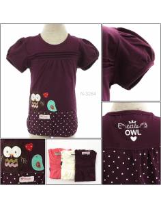 T-shirt/Kaos Oblong Anak Cewek Lengan Pendek Geenee 4-6