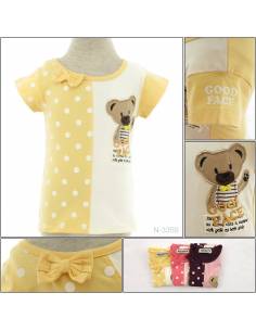 T-shirt/Kaos Oblong Anak Cewek Lengan Pendek Geenee 1-2