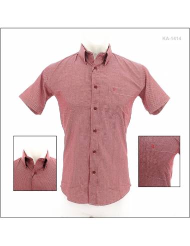 Kemeja Formal Slim Fit Cowok Lengan Pendek Rita...