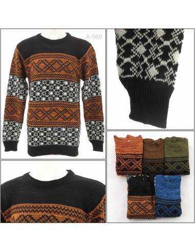 Jaket/Sweater Rajut Cowok/Cewek Motif Batik