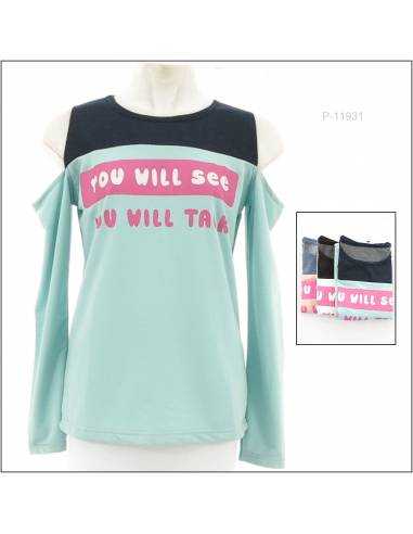 Kaos Sabrina Cewek Lengan Panjang Cupcake