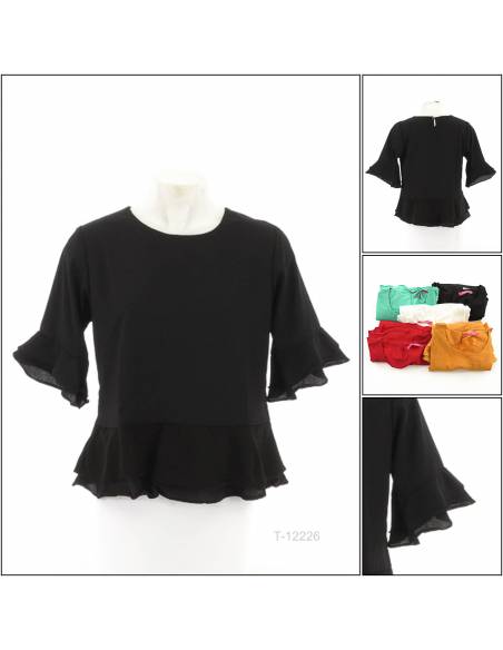 Atasan Cewek Lengan Terompet 3/4 Peter All Size