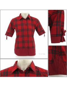 Kemeja Cewek Lengan Pendek Ako S