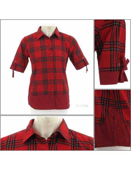 Kemeja Cewek Lengan Pendek Ako S