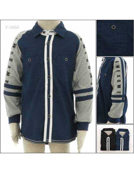 Kemeja Anak Cowok Lengan Panjang Maxmillian 10-12