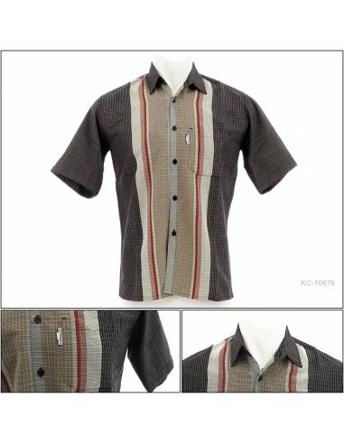 Kemeja Cowok Regular Lengan Pendek Emergency M-XL