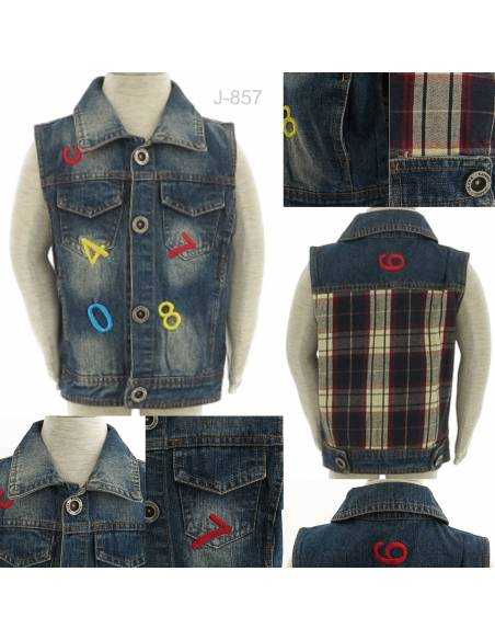 Rompi Jeans Anak Cowok Biru 3XK 5 - 7