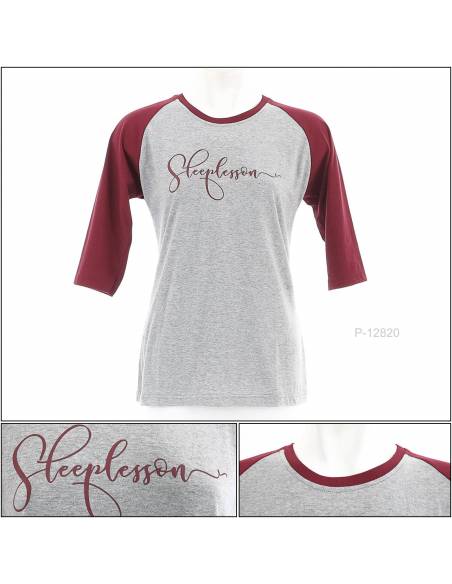 Kaos Oblong Cewek Reglan Lengan Pendek Hanspeter M-XL