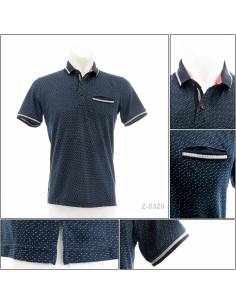 Kaos Kerah Cowok Lengan Pendek Biru Tua Oto Ono M-XL