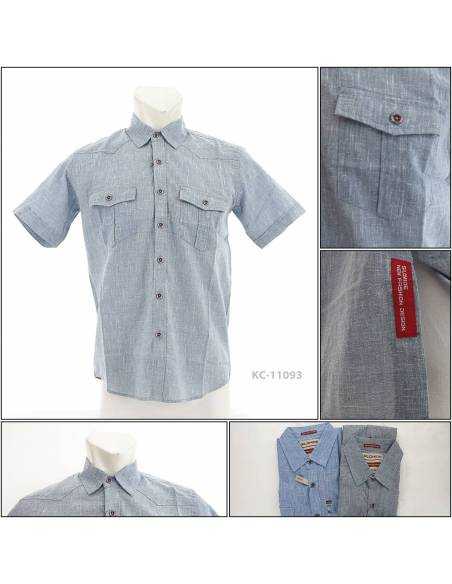 Kemeja Cowok Reguler Lengan Pendek Silomide M-XL