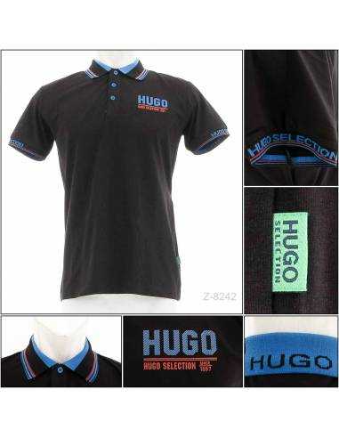 Kaos Kerah Cowok Stretch Lengan Pendek Hugo M-L