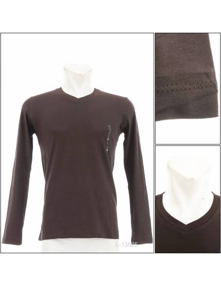 Kaos Oblong Polos Cowok Lengan Panjang Buzz M-XL