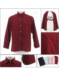 Kemeja Cewek Lengan Panjang Mikka All Size