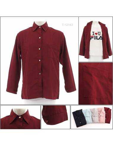 Kemeja Cewek Lengan Panjang Mikka All Size