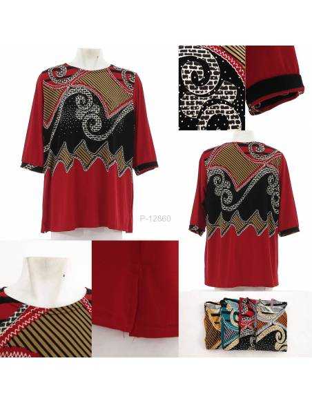 Kaos Korea Cewek Lengan  Pendek 3/4 Captain 3XL