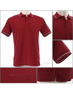 Kaos Kerah Cowok Lengan Pendek Merah Hati IeBe M-XL