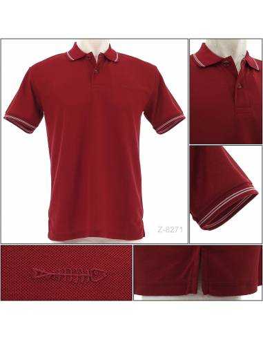 Kaos Kerah Cowok Lengan Pendek Merah Hati IeBe...