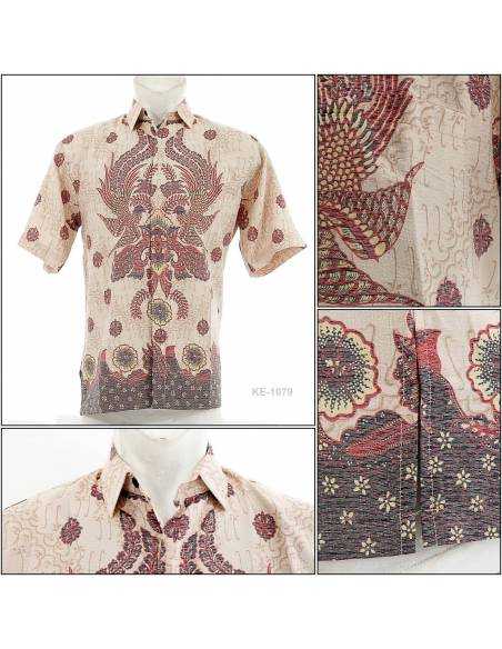 Kemeja Batik Cowok Regular Lengan Pendek Sail L