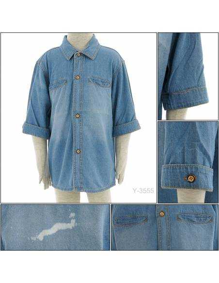 Kemeja Anak Cowok Jeans Lengan Pendek 3/4 Benri 4-6