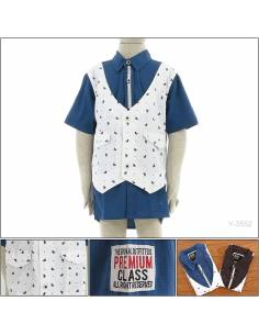 Kemeja Anak Cowok Motif Lengan Pendek Benri 5-9