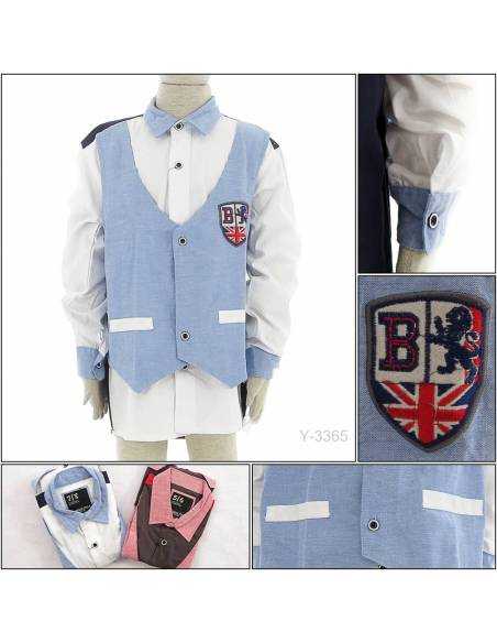 Kemeja Anak Cowok Lengan Panjang Benri 5-7