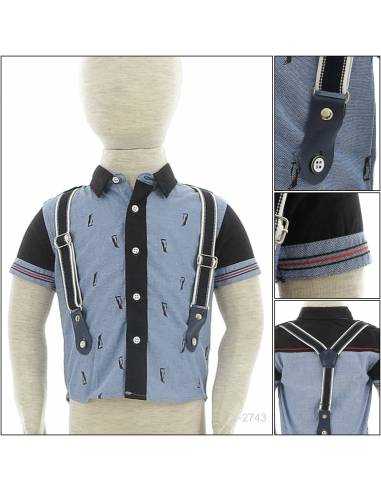 Kemeja Anak Cowok Lengan Pendek By Design S