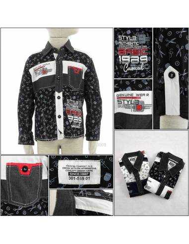 Kemeja Anak Cowok Motif Lengan Panjang Audi 4