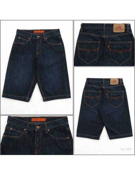 Celana Pendek Jeans Cowok Biru Tua Lea 30-36