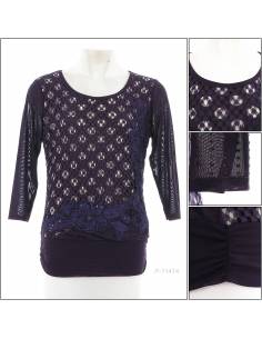 Atasan Kaos Korea Cewek Lengan Pendek 3/4 T&L 3XL