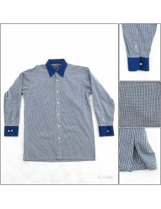 Kemeja Formal Cowok Regular Lengan Panjang Biru Rita...