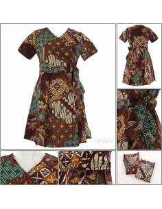 Sackdress Batik Cewek Lengan Pendek Bravo All Size