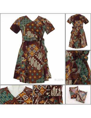 Sackdress Batik Cewek Lengan Pendek Bravo All Size
