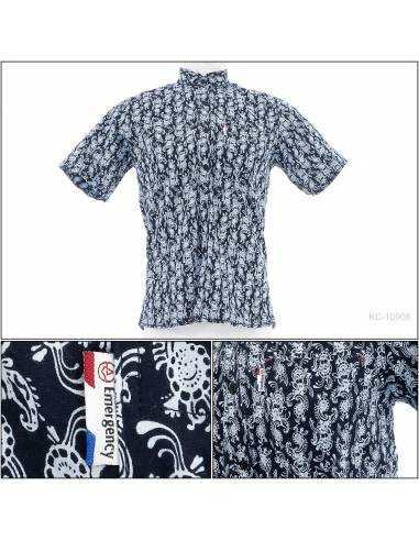 Kemeja Cowok Slim Fit Lengan Pendek Emergency M-XL