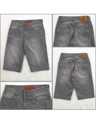 Celana Pendek Jeans Cowok Abu-Abu Lea 30-38