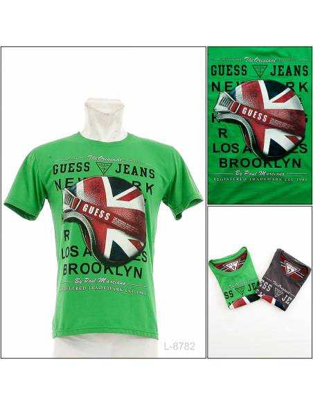 Kaos Oblong Cowok Bodyfit Lengan Pendek Guess All size