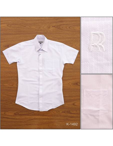 Kemeja Formal Cowok Slim Fit Lengan Pendek Rita Ricci 14,5-15