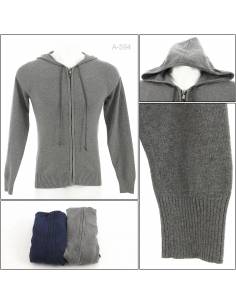 Jaket Rajut Hoodie Cowok/Cewek  Polos Alpheus L-3XL