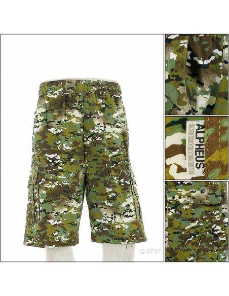 Celana Pendek Cowok Rip Kolor Hijau Tua Alpheus M