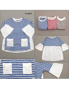 Atasan Blus Kaos Cewek Lengan Pendek Mixit All Size