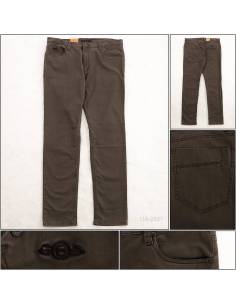 Celana Katun Panjang Cowok Coklat Tua Elviti 33-38