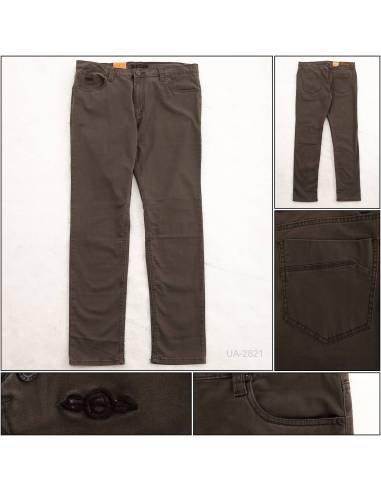 Celana Katun Panjang Cowok Coklat Tua Elviti 33-38