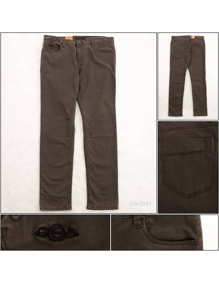 Celana Katun Panjang Cowok Coklat Tua Elviti 33-38