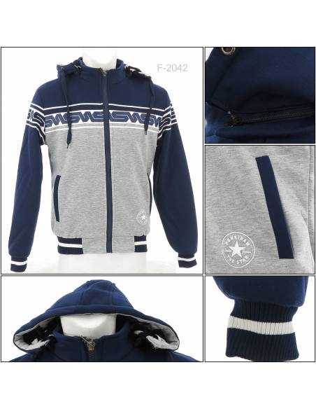 Jaket Hoodie/Jacket Jumper Cowok Biru Alpheus XL-3XL