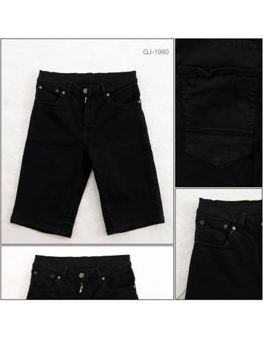 Celana Pendek Jeans Cowok Hitam YM 27-32